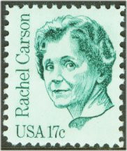 1857 17c Rachel Carson F-VF Mint NH Plate Block of 4 #1857pb