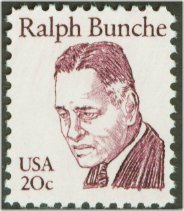 1860 20c Dr. Ralph Bunch F-VF Mint NH Plate Block of 4 #1860pb