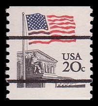 1895b 20c Flag Coil Precancelled Mint NH Plate Number Strip of 5 #1895bpnc5