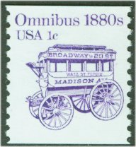 1897 1c Omnibus Coil F-VF Mint NH #1897nh
