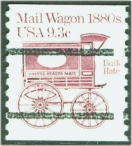 1903a 9.3c Mail Wagon Coil Precancelled Plate Number Strip of 5 #1903apnc5