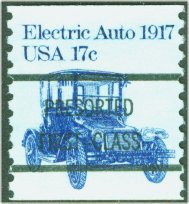 1906a 17c Electric Car Precancelled Plate Number Strip of 3 #1906apnc