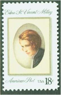 1926 18c Edna St. Vincent Millay F-VF Mint NH Plate Block of 4 #1926pb