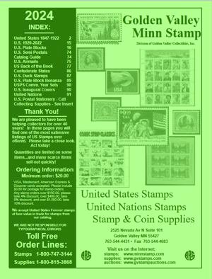 2024 Golden Valley Minnesota Stamps Catalog #2019CAT