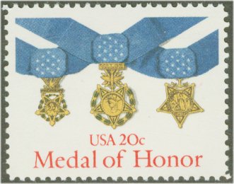 2045 20c Medal of Honor F-VF Mint NH Plate Block of 4 #2045pb
