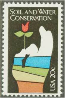 2074 20c Soil  Water Conservation F-VF Mint NH Plate Block of 4 #2074pb
