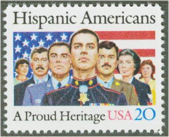 2103 20c Hispanic Americans F-VF Mint NH #2103nh