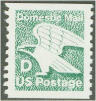 2112 (22c) D Stamp, Coil F-VF Mint NH #2112nh