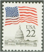 2114 22c Flag over Capitol F-VF Mint NH Plate Block of 4 #2114pb