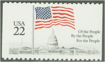 2116 22c Flag over Capitol [from booklet] F-VF Mint NH #2116nh