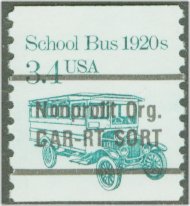 2123a 3.4c School Bus Precancel Coil F-VF NH Plate Strip of 3 #2123apnc