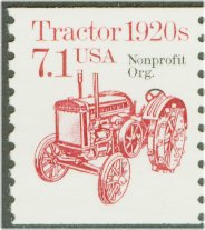 2127a 7.1c Tractor Precancel Coil F-VF Mint NH Plate Strip 5 #2127apnc5