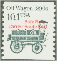 2130av 10.1c Oil Wagon, Red Precancel Mint NH PNC of 3 #2130bpnc