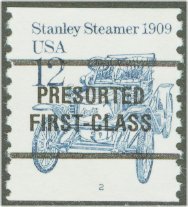 2132a 12c Stanley Steamer Precancel Coil F-VF Mint NH #2132anh