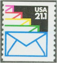 2150 21.1c Sealed Envelope Coil F-VF Mint NH PNC of 3 #2150pnc