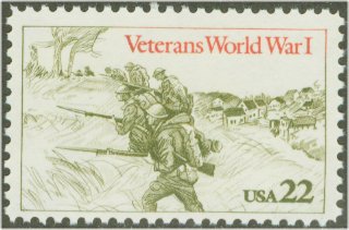 2154 22c World War I Vets F-VF Mint NH #2154nh