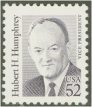 2189 52c Hubert Humphrey F-VF Mint NH Plate Block of 4 #2189pb