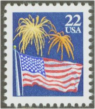 2276 22c Flags  Fireworks F-VF Mint NH Plate Block of 4 #2276pb