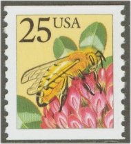 2281 25c Honeybee Coil F-VF Mint NH #2281nh