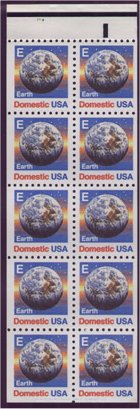 2282a (25c) E' stamp Booklet Pane of 10 F-VF Mint NH #2282abkl