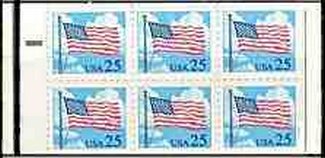 2285Ac 25c Flag  Clouds, Booklet Pane of 6 F-VF Mint NH #2285Acbk