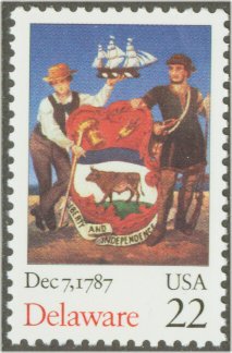 2336 22c Delaware Bicentennial Used #2336used