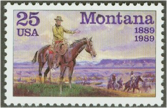 2401 25c Montana Statehood F-VF Mint NH Plate Block of 4 #2401pb