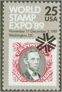 2410 25c World Stamp Expo F-VF Mint NH #2410nh