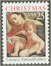 2427 25c Christmas, Religious F-VF Mint NH Plate Block of 4 #2427pb