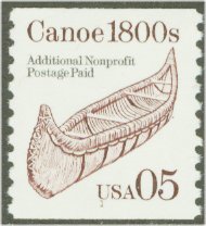 2453 5c Canoe, Engraved Plate Number Strip of 3 #2453pnc