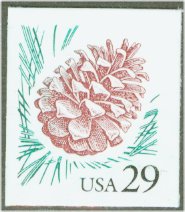 2491a 29c Pine Cone Self Adhesive Booklet F-VF Mint NH #2491a