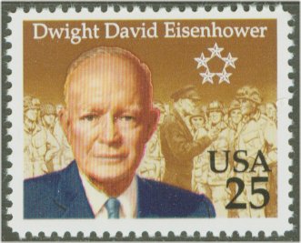 2513 25c Dwight Eisenhower Plate Block #2513pb