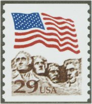 2523A 29c Mount Rushmore Gravure Coil F-VF Mint NH #2523anh