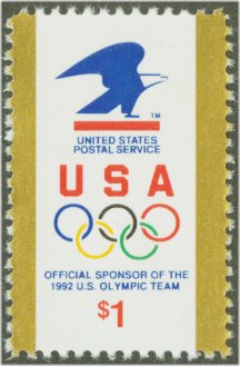 2539 1 USPS-Olympics Plate Block #2539pb
