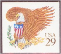2595a 29c Eagle Self Adhesive, Brown Booklet Pane F-VF Mint NH #2595a