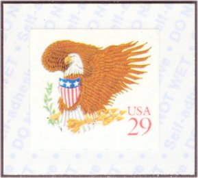2597v 29c Eagle, Red, Coil F-VF Mint NH #2597vnh