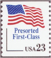 2605 23c Flag,Presort 1st Class Coil Used Single #2605used
