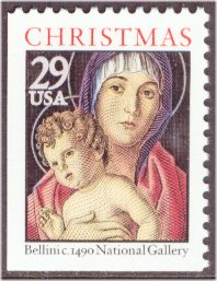 2710b 29c Madonna  Child booklet  Used Booklet Single #2710bused