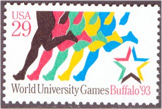 2748 29c World University Games Plate Block #2748pb