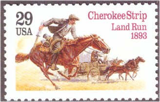 2754 29c Cherokee Strip Used Single #2754used