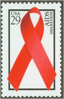 2806 29c AIDS Awareness Used Single #2806used