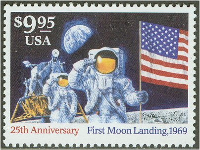 2842 9.95 Moon Landing Express Mail Plate Block #2842pb
