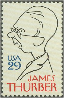 2862 29c James Thurber Plate Block #2862pb