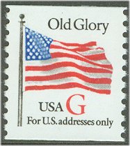 2891 (32c) Red G Perforated Coil F-VF Mint NH #2891nh