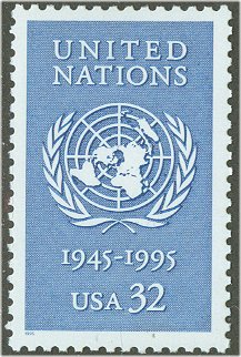 2974 32c United Nations Plate Block #2974pb