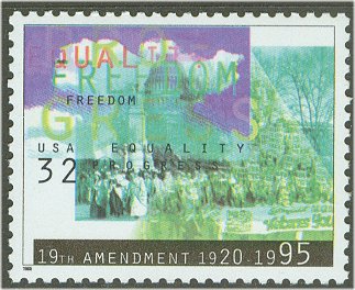 2980 32c Women's Suffrage F-VF Mint NH #2980nh