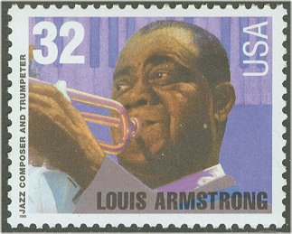 2982 32c Louis Armstrong Plate Block #2982pb