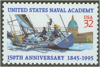 3001 32c US Naval Academy Full Sheet #3001sh