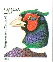 3050a 20c Pheasant('98) Booklet Pane F-VF Mint NH #3050a
