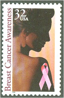 3081 32c Breast Cancer Awareness Plate Block #3081pb